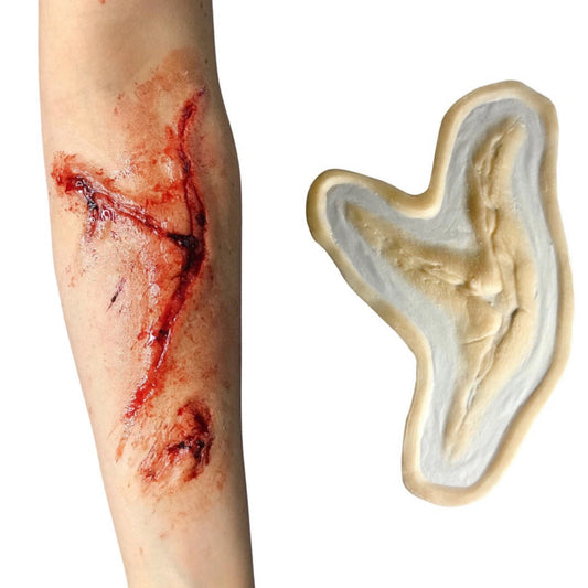 prosthetic laceration/wound/cuts/halloween/latex free/makeup/special effects/cosplay/sfx