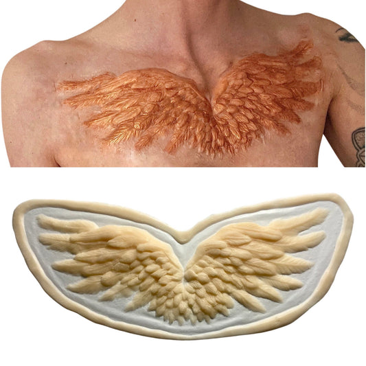 feathered wings prosthetic - chest piece